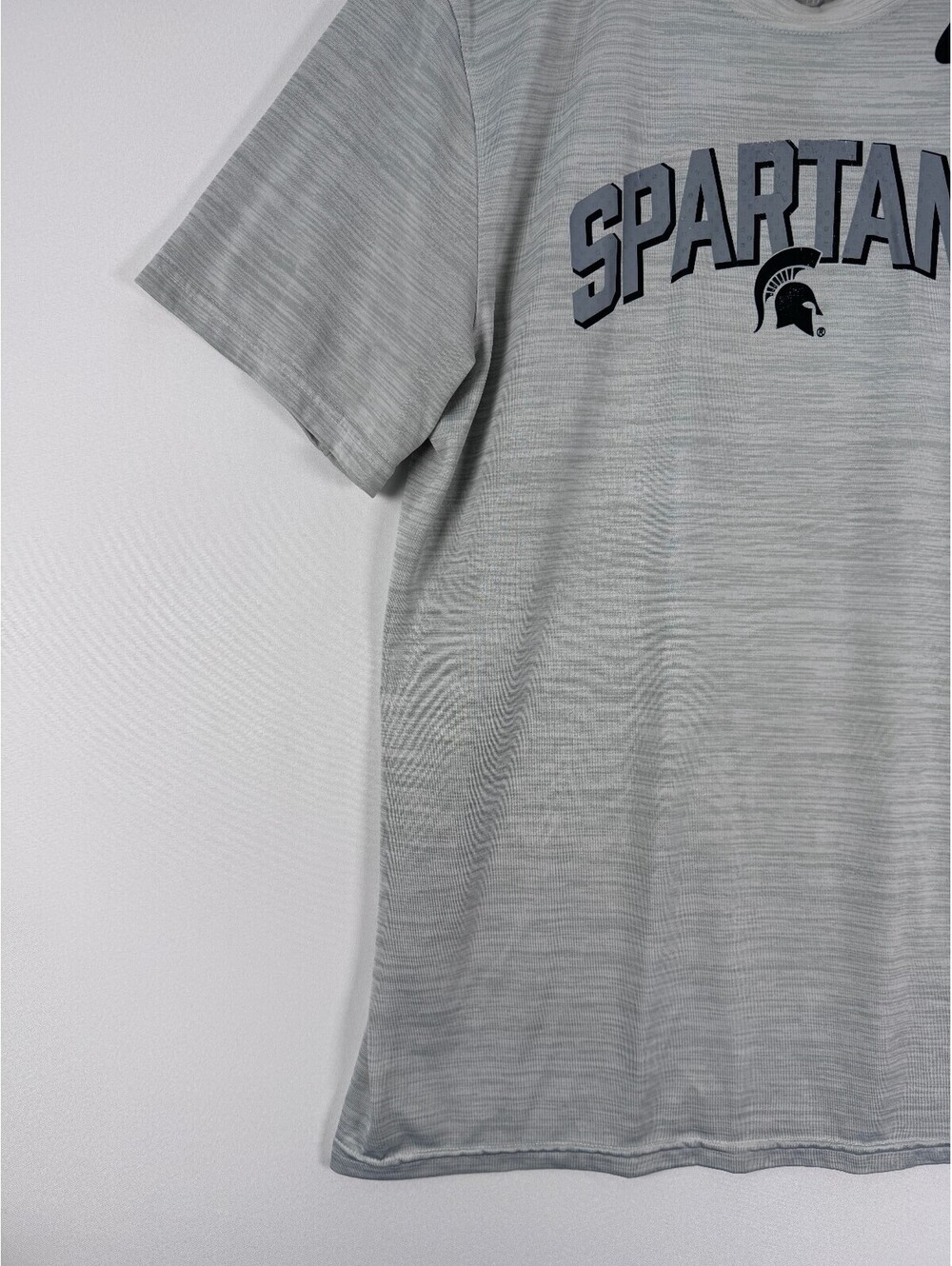 Nike Michigan State Spartans Dri-FIT T-Shirt Mens L Gray College Athletic Gear - Picture 3 of 8